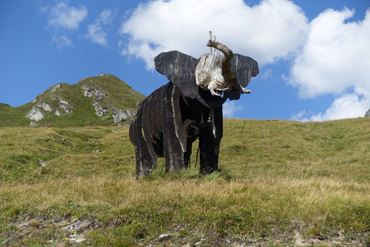 Elephant sculpture on the mont blanc to matterhorn trek