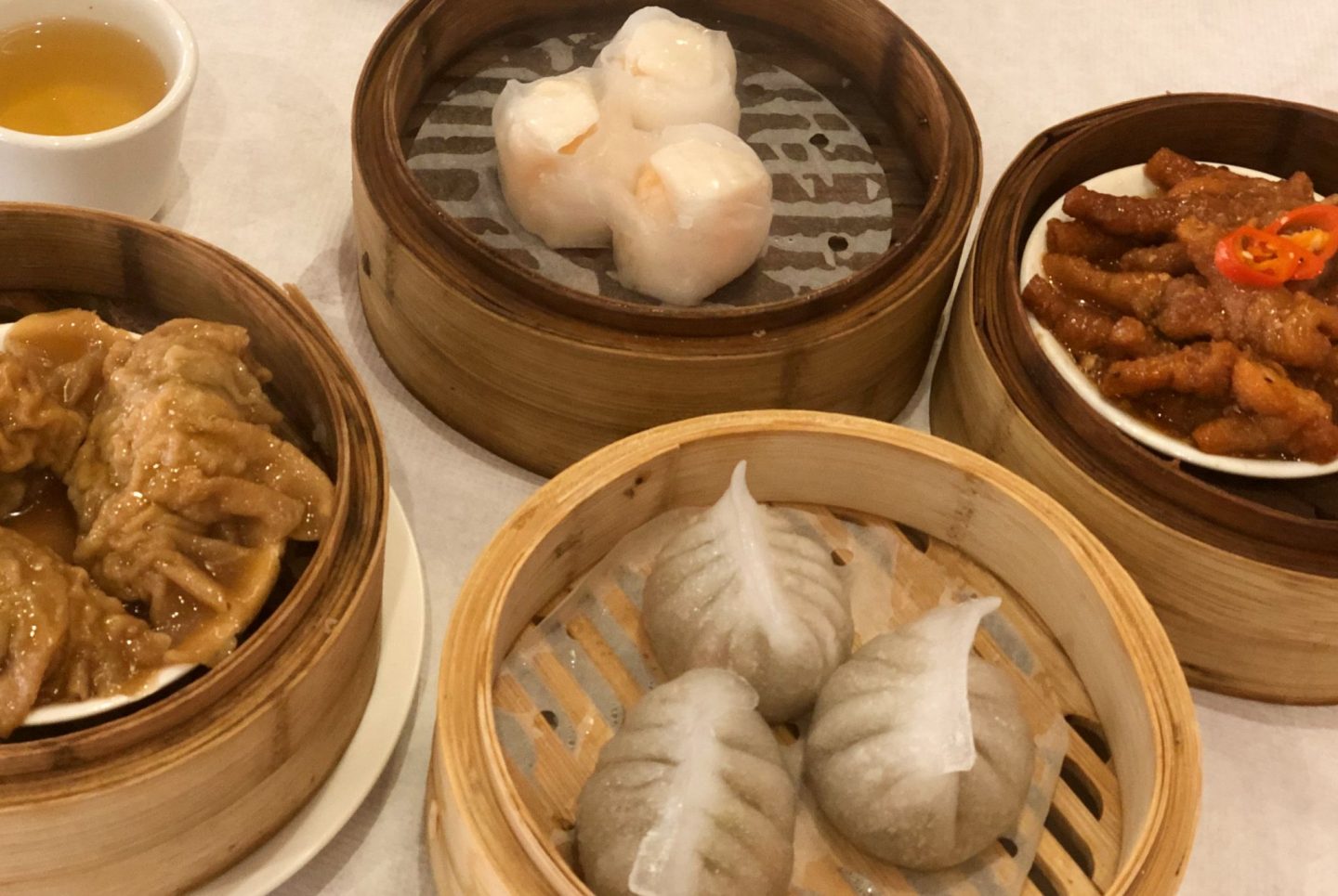 Pearl City Manchester restaurants showing a selection of dim sum dishes