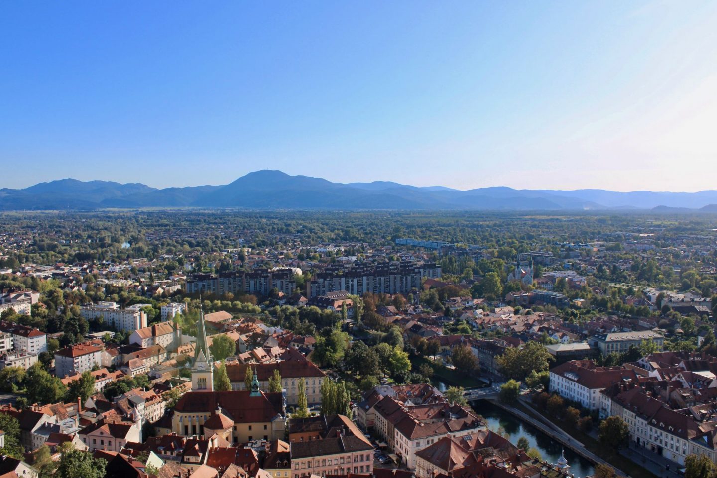 24 hours in Ljubljana food & wine: View from the castle tower in Ljubljana if you have 24 hours to spend there