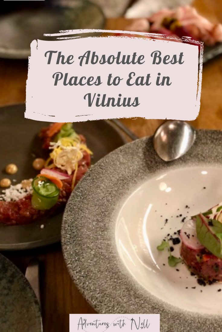 Are you looking for the best restaurants in Vilnius? This post will help you decide where to eat with several options for breakfast, lunch and dinners. I also talk about places to eat in nearby Trakai. Lithuania, dumplings, cafes, fine dining, Europe travel, inspiration, foodie travel, Eastern Europe